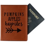 Fall Quotes and Sayings Passport Holder - Faux Leather