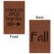 Fall Quotes and Sayings Cognac Leatherette Journal - Double Sided - Apvl