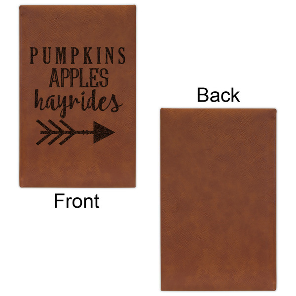 Fall Quotes and Sayings Cognac Leatherette Journal - Single Sided - Apvl