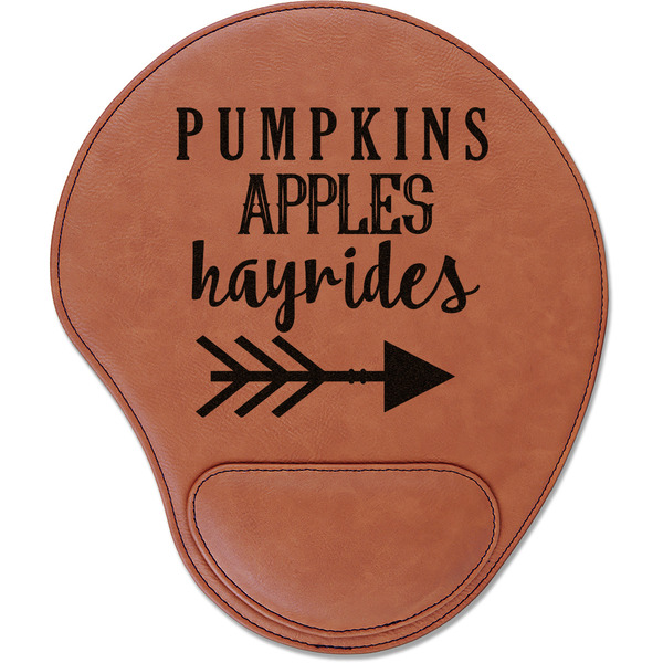 Custom Fall Quotes and Sayings Leatherette Mouse Pad with Wrist Support