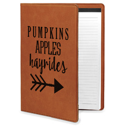 Fall Quotes and Sayings Leatherette Portfolio with Notepad