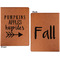 Fall Quotes and Sayings Cognac Leatherette Portfolios with Notepad - Small - Double Sided- Apvl
