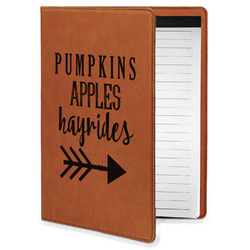 Fall Quotes and Sayings Leatherette Portfolio with Notepad - Small - Single Sided