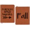 Fall Quotes and Sayings Cognac Leatherette Zipper Portfolios with Notepad - Double Sided - Apvl