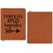 Fall Quotes and Sayings Cognac Leatherette Zipper Portfolios with Notepad - Single Sided - Apvl