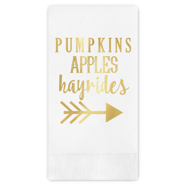 Custom Fall Quotes and Sayings Guest Napkins - Foil Stamped