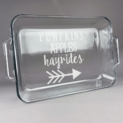 Fall Quotes and Sayings Glass Baking and Cake Dish