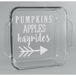 Fall Quotes and Sayings Glass Cake Dish - 8in x 8in