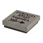 Fall Quotes and Sayings Jewelry Gift Box - Engraved Leather Lid