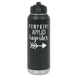 Fall Quotes and Sayings Water Bottle - Laser Engraved - Front