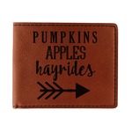 Fall Quotes and Sayings Leatherette Bifold Wallet (Personalized)