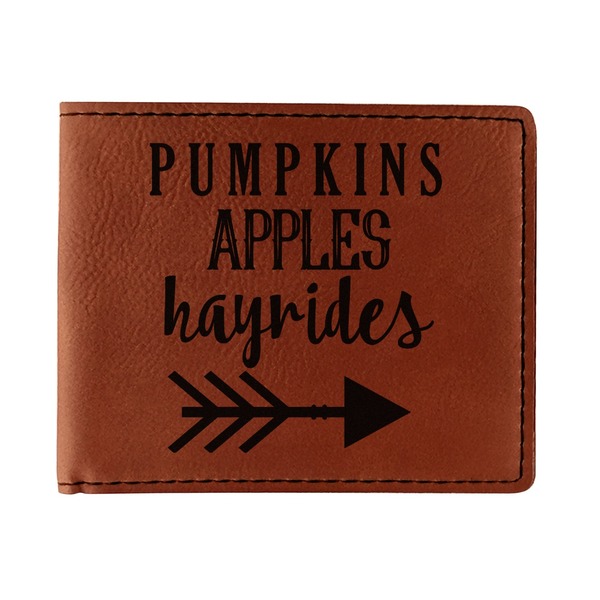 Custom Fall Quotes and Sayings Leatherette Bifold Wallet - Single Sided