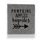 Fall Quotes and Sayings Leather Binder - 1" - Grey