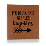 Fall Quotes and Sayings Leather Binder - 1" - Rawhide