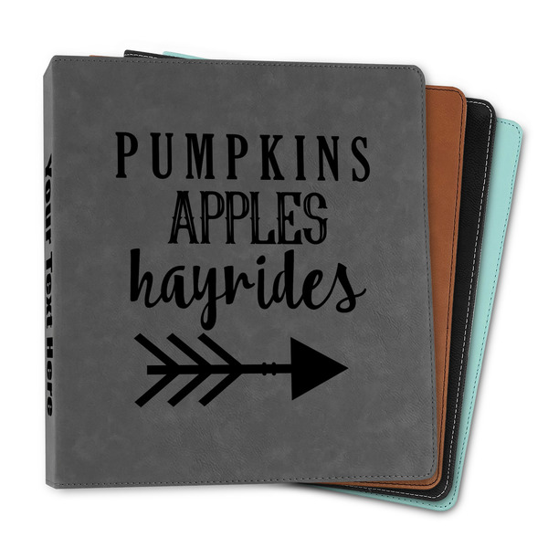 Custom Fall Quotes and Sayings Leather Binder - 1"