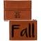 Fall Quotes and Sayings Leather Business Card Holder - Front Back