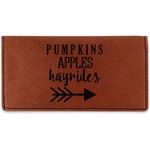 Fall Quotes and Sayings Leatherette Checkbook Holder - Single Sided