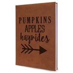 Fall Quotes and Sayings Leatherette Journal - Large - Single Sided
