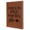 Fall Quotes and Sayings Leatherette Journal - Large - Single Sided - Angle View