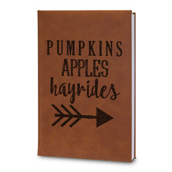 Fall Quotes and Sayings Leatherette Journal - Large - Double Sided