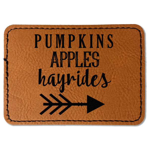 Fall Quotes and Sayings Leatherette Patches - Rectangle