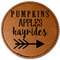 Fall Quotes and Sayings Faux Leather Iron On Patch - Round
