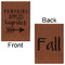 Fall Quotes and Sayings Leatherette Sketchbooks - Large - Double Sided - Front & Back View
