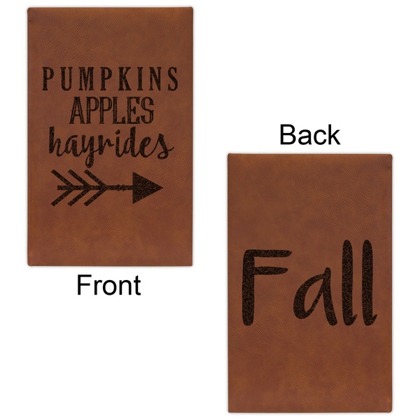 Fall Quotes and Sayings Leatherette Sketchbooks - Small - Double Sided - Front & Back View