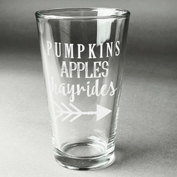 Fall Quotes and Sayings Pint Glass - Engraved (Single)
