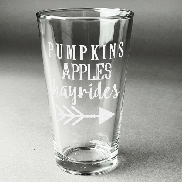 Custom Fall Quotes and Sayings Pint Glass - Engraved