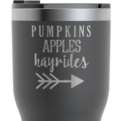 Fall Quotes and Sayings RTIC Tumbler - Black - Engraved Front & Back (Personalized)
