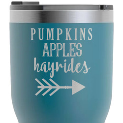 Fall Quotes and Sayings RTIC Tumbler - Dark Teal - Laser Engraved - Double-Sided