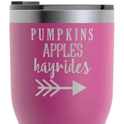 Fall Quotes and Sayings RTIC Tumbler - Magenta - Laser Engraved - Double-Sided