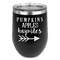Fall Quotes and Sayings Stemless Stainless Steel Wine Tumbler - Black - Double Sided