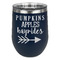 Fall Quotes and Sayings Stemless Stainless Steel Wine Tumbler - Navy - Double Sided