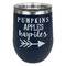 Fall Quotes and Sayings Stainless Wine Tumblers - Navy - Single Sided - Front