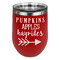 Fall Quotes and Sayings Stainless Wine Tumblers - Red - Double Sided - Front