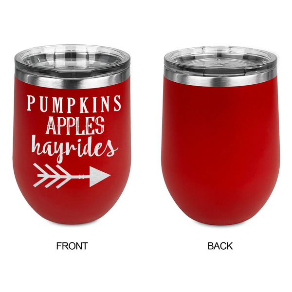 Fall Quotes and Sayings Stainless Wine Tumblers - Red - Single Sided - Approval