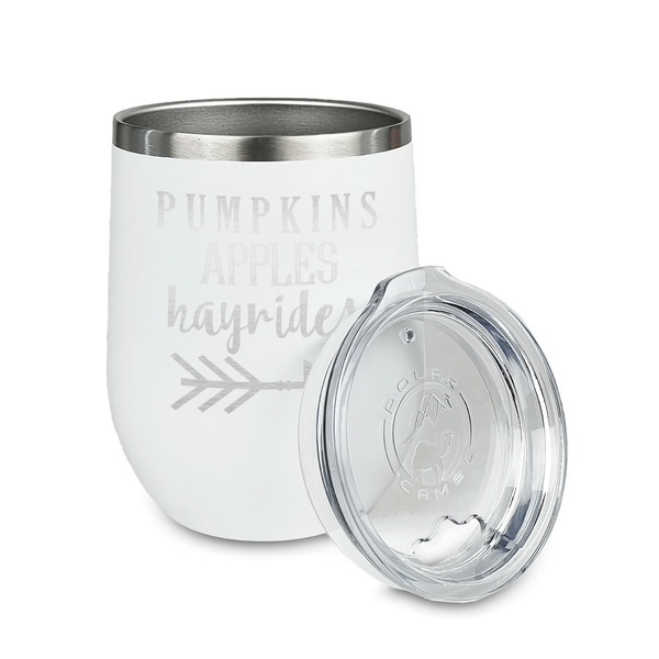 Fall Quotes and Sayings Stainless Wine Tumblers - White - Single Sided - Alt View