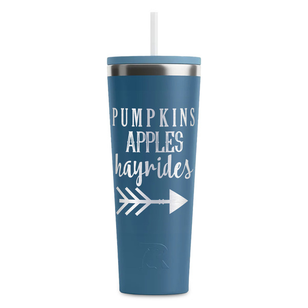 Custom Fall Quotes and Sayings RTIC Everyday Tumbler with Straw - 28oz