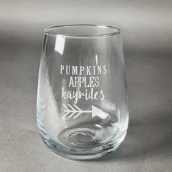 Fall Quotes and Sayings Stemless Wine Glass - Engraved