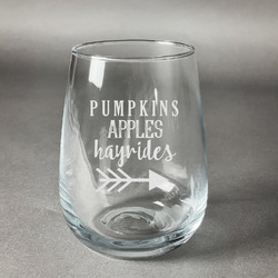 Fall Quotes and Sayings Stemless Wine Glass - Engraved
