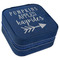 Fall Quotes and Sayings Travel Jewelry Boxes - Leather - Navy Blue - Angled View