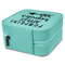 Fall Quotes and Sayings Travel Jewelry Boxes - Leather - Teal - View from Rear