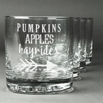 Fall Quotes and Sayings Whiskey Glasses (Set of 4)