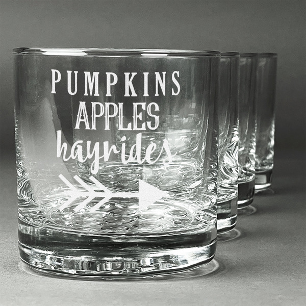Custom Fall Quotes and Sayings Whiskey Glasses (Set of 4)