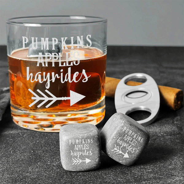 Fall Quotes and Sayings Whiskey Stones - Set of 3 - In Context