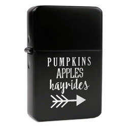 Fall Quotes and Sayings Windproof Lighter - Black - Double Sided