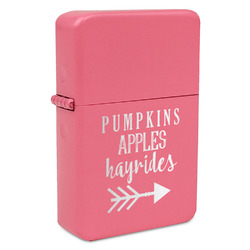Fall Quotes and Sayings Windproof Lighter - Pink - Single Sided