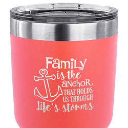 Family Quotes and Sayings 30 oz Stainless Steel Tumbler - Coral - Single Sided